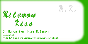 milemon kiss business card